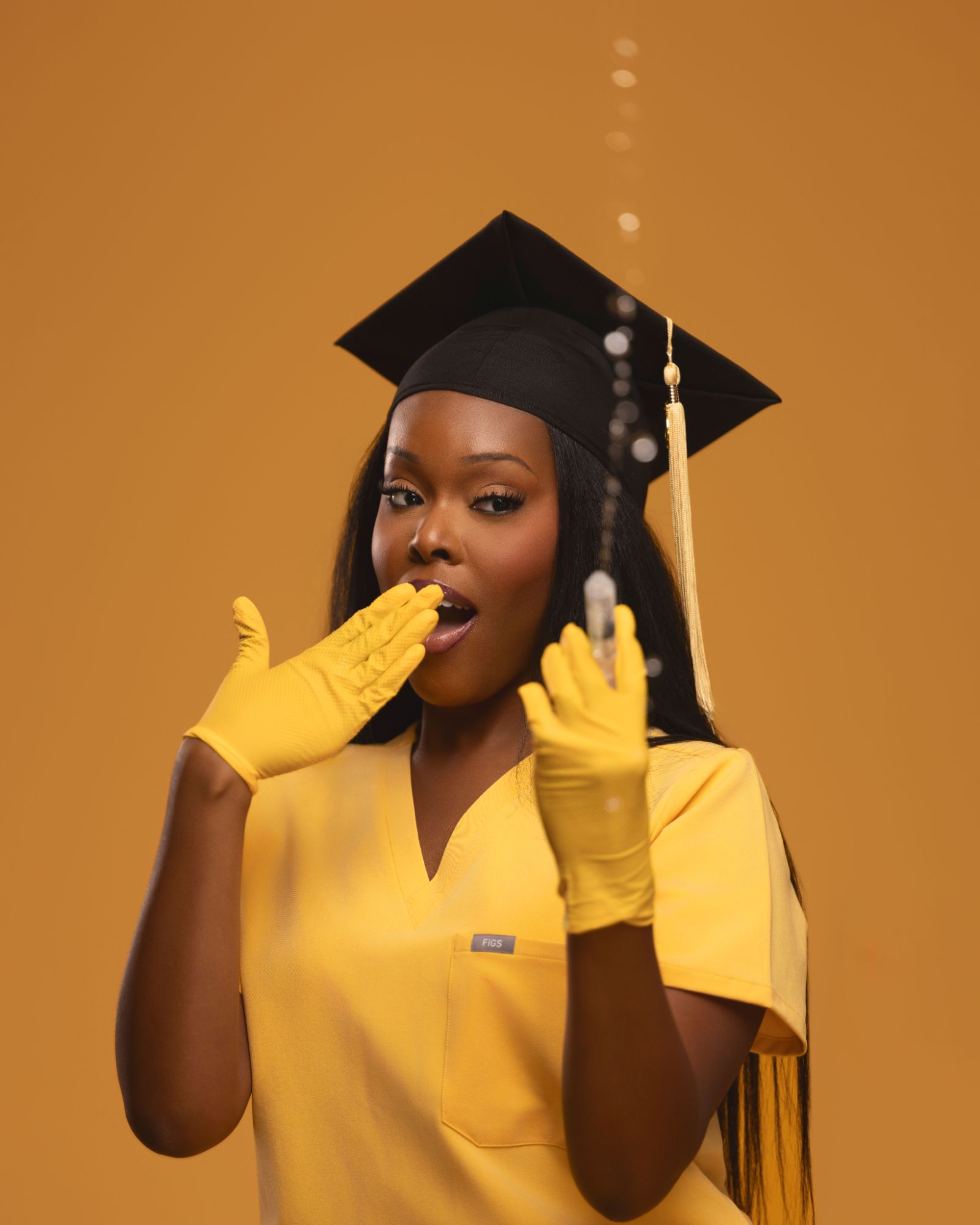 Studio and outdoor graduation session